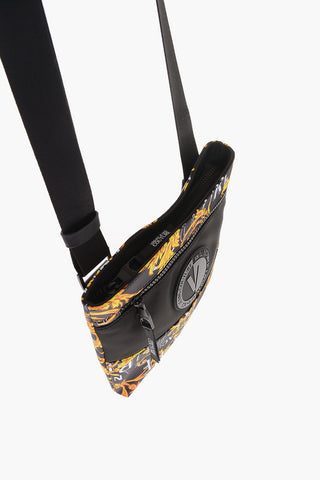 JEANS COUTURE Baroque Motif RANGE Crossbody Bag with Maxi Shiny Monogram