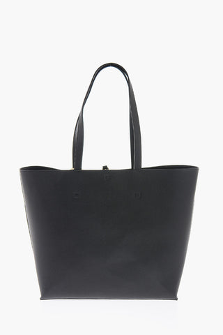 JEANS COUTURE Saffiano Faux Leather RANGE A THELMA Maxi Tote Bag with Embellished Baroque Print Neckerchief