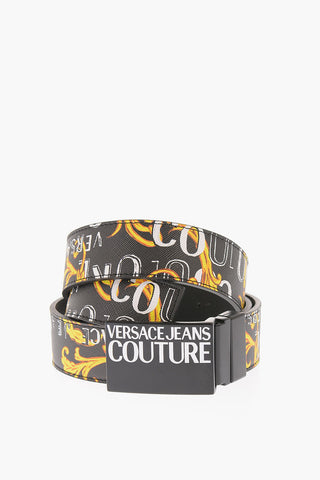 JEANS COUTURE All-Over Baroque and Logo Belt 35mm