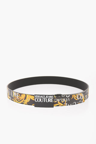 JEANS COUTURE All-Over Baroque and Logo Belt 35mm