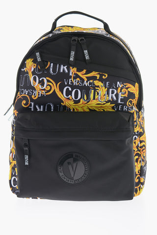 JEANS COUTURE Baroque Patterned Fabric Backpack