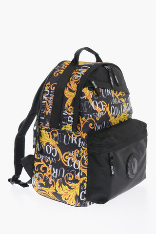JEANS COUTURE Baroque Patterned Fabric Backpack