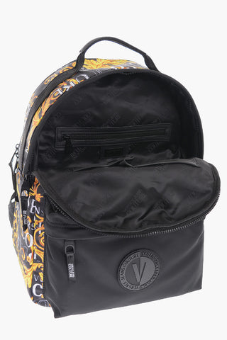 JEANS COUTURE Baroque Patterned Fabric Backpack