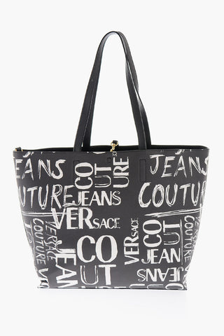 JEANS COUTURE All-Over Printed Logo Reversible RANGE Z Tote Bag