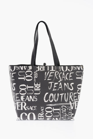 JEANS COUTURE All-Over Printed Logo Reversible RANGE Z Tote Bag