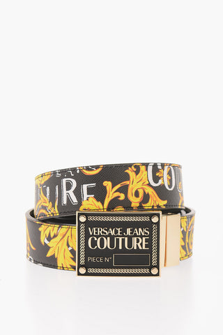 JEANS COUTURE Reversible Saffiano Leather Belt 35mm