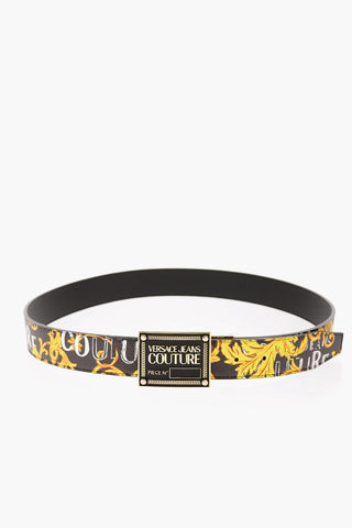 JEANS COUTURE Reversible Saffiano Leather Belt 35mm