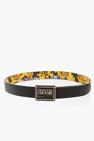 JEANS COUTURE Reversible Saffiano Leather Belt 35mm