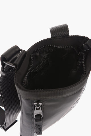 JEANS COUTURE Solid Color Crossbody Bag with Embossed Logo