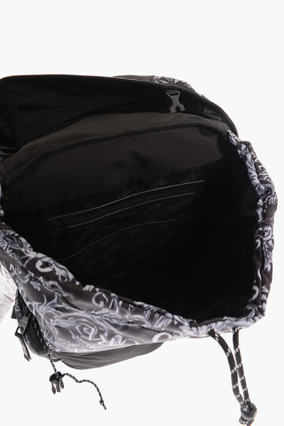 JEANS COUTURE Multi-Pocket Backpack with Repeated Logo