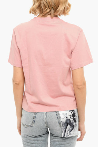 Embroidered Logo Cropped Short Sleeved T-shirt