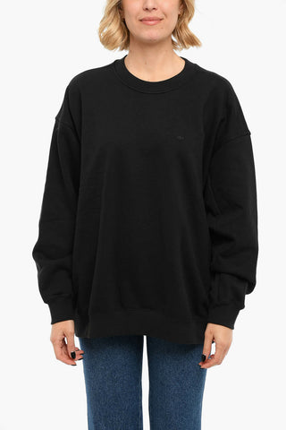 Embroidered Logo Brushed cotton Crewneck Sweatshirt