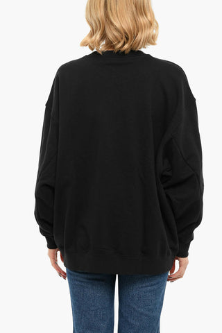 Embroidered Logo Brushed cotton Crewneck Sweatshirt