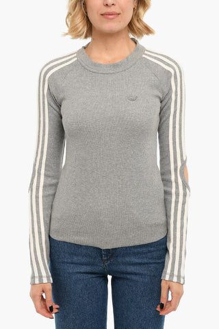 T-shirt A Maniche Lunghe WAFFLE Con Cutouts