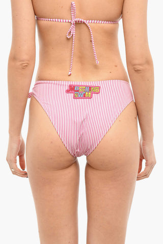 SWIM Slip Bikini a Righe con Logo
