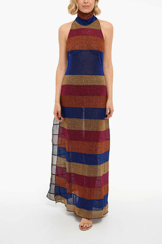 Lurex LUMIERE Maxi Dress With Halter Neckline