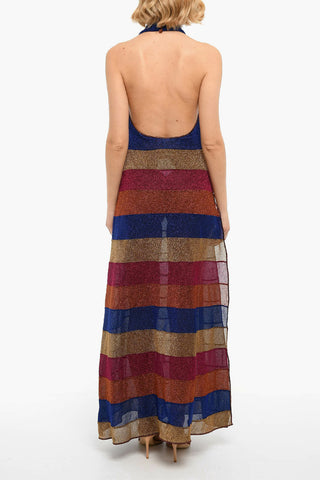 Lurex LUMIERE Maxi Dress With Halter Neckline