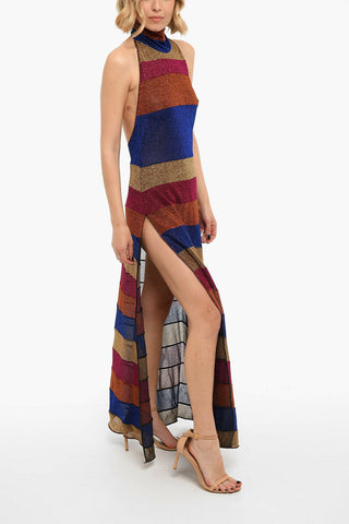Lurex LUMIERE Maxi Dress With Halter Neckline