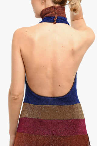 Lurex LUMIERE Maxi Dress With Halter Neckline