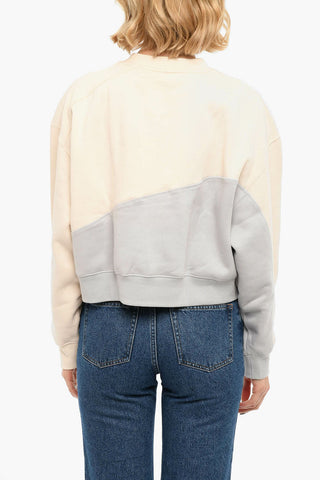 Logo print Double Tone Creneck Sweatshirt