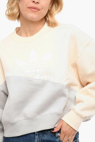 Logo print Double Tone Creneck Sweatshirt