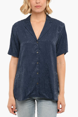 Camicia A Maniche Corte Con Collo Hawaiiano
