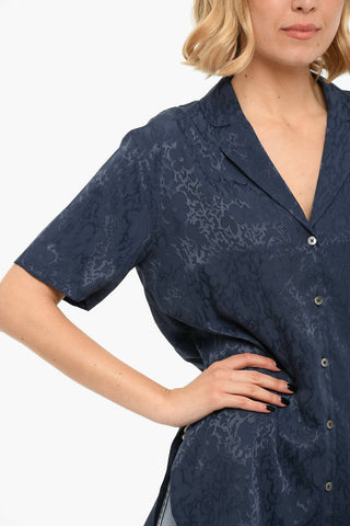 Camicia A Maniche Corte Con Collo Hawaiiano