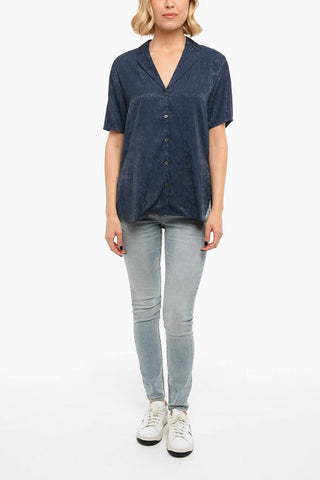 Camicia A Maniche Corte Con Collo Hawaiiano