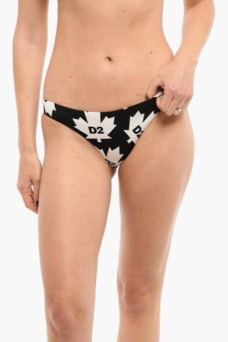 Allover Logo Print Bikini Bottom