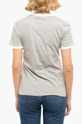 T-shirt A Maniche Corte 3 STRIPES Girocollo Con Logo Ricamato