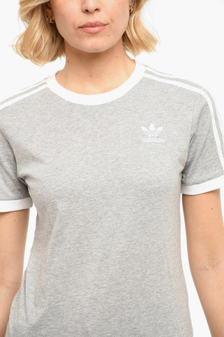 T-shirt A Maniche Corte 3 STRIPES Girocollo Con Logo Ricamato