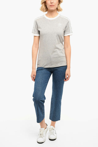 T-shirt A Maniche Corte 3 STRIPES Girocollo Con Logo Ricamato