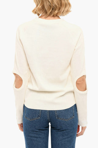 T-shirt A Maniche Lunghe WAFFLE Con Cutouts