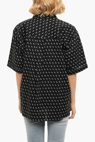 Allover Logo Print Short Sleeved Shirt