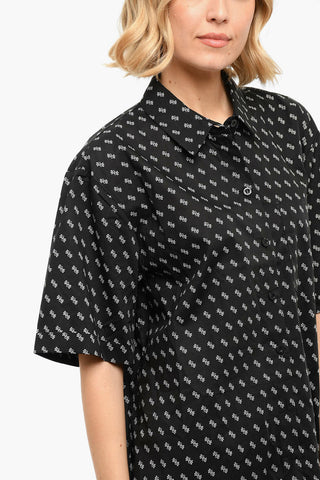 Allover Logo Print Short Sleeved Shirt