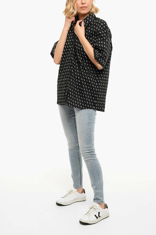 Allover Logo Print Short Sleeved Shirt