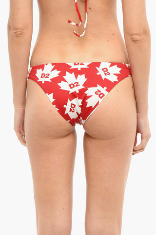 Slip Bikini con Motivo Monogram Allover