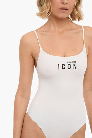 ICON Costume Intero a Tinta Unita con Logo