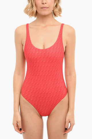 One-piece Swimsuit with D2 Monogram Print
