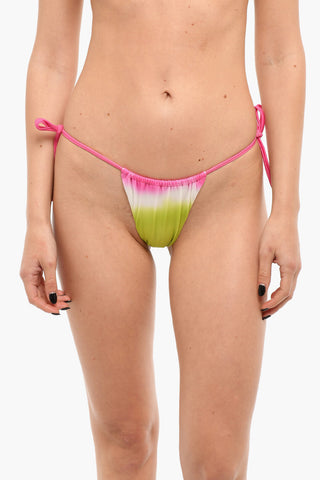 Tricolored Bikini Slip with Back Logo