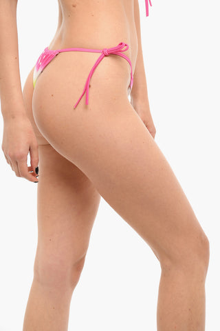 Tricolored Bikini Slip with Back Logo