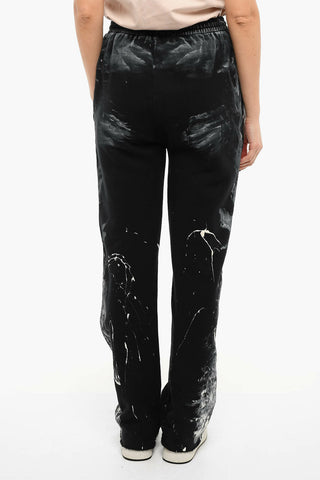 Raw Cut Ankles Joggers With Brushstrokes