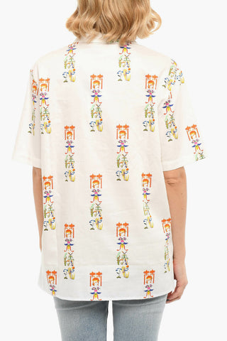Camicia A Maniche Corte Stampata