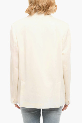 Ribbed Lined Double Breasted Blazer