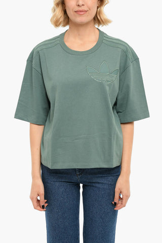 Embroidered Logo Crewneck Short Sleeved T-shirt