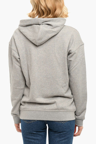 Felpa Con Cappuccio In Cotone Garzato Con Stampa logo