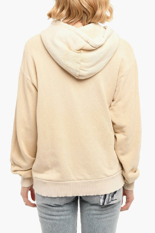 Felpa Con Cappuccio In Cotone Garzato Con Maxi tasca Frontale