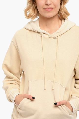 Felpa Con Cappuccio In Cotone Garzato Con Maxi tasca Frontale