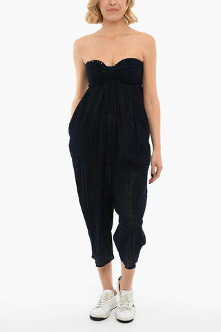 Macramé Jumpsuit With Ribbon Detail
