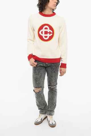 Cotton Sweater with Logo